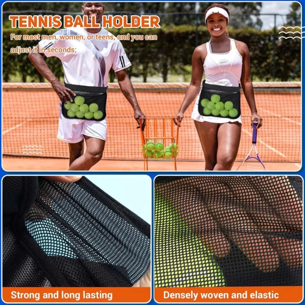 Portable Oxford Cloth Tennis Bag Holder Mesh Fanny Pack Phone Keys Storage Waist Bag - 7