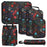 6PCS Waterproof Nylon Packing Cubes Set Travel Luggage Packing Organizers Compression Storage Bags - Black - 1