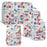 4PCS Travel Clothes Toiletries Packing Organizers Nylon Packing Cubes Set Compression Storage Bags - White - 1