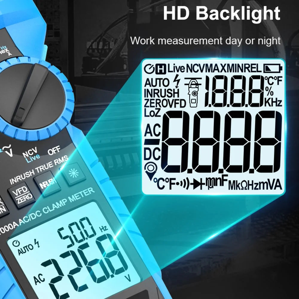 MESTEK CM86B AC / DC 1000A Clamp Meter High Precision Auto Range LCD Digital Multimeter (No Battery) - 6