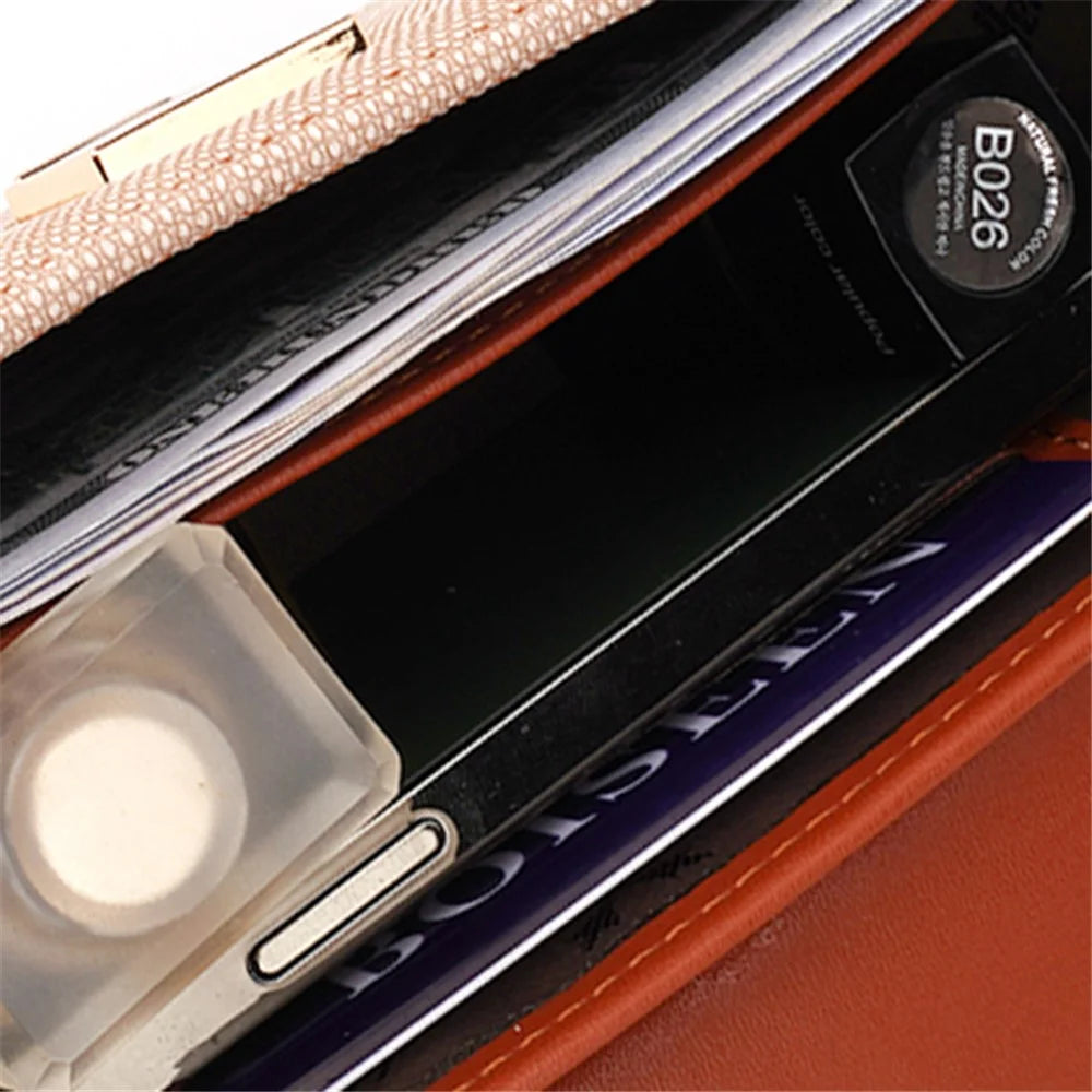 BAELLERRY N8633 Contrast Color Stylish PU Leather Women Single Shoulder Crossbody Bag - Brown - 7