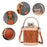8777 Women's Drawstring Bucket Bag Cowhide Leather Casual Handbag Vintage Shoulder Crossbody Bag - 4
