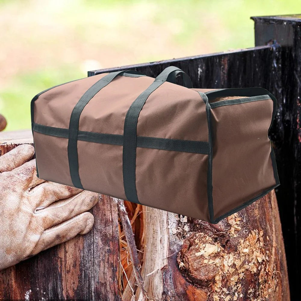 KG0200 Firewood Log Tote Bag Carrier Oxford Cloth Fireplace Firewood Storage Bag - Sapphire - 4