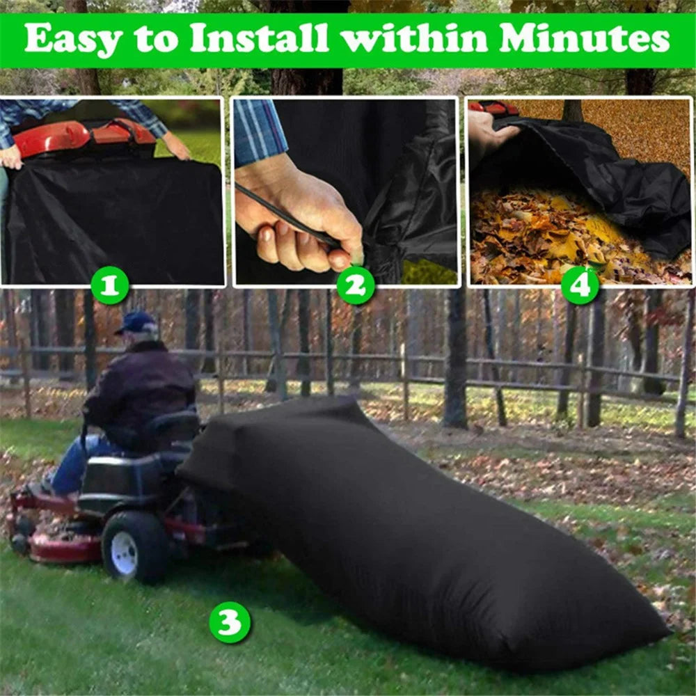 KG0062 210D Oxford Cloth Lawn Tractor Leaf Bag Grass Catcher Bag for Most Lawn Mowers - 6