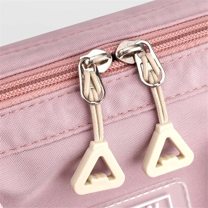 2023 Girls Travel Backpack Nylon Laptop Shoulders Bag Handbag Students School Bag Bookbag - Pink - 2