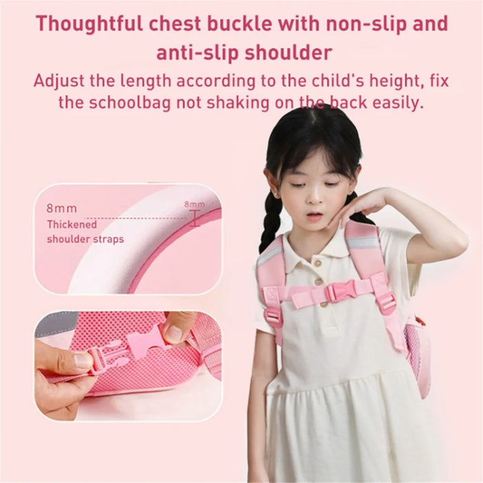 Kids Anti-Lost Design Backpack Neoprene SBR Students School Bag with 3D Cartoon Decoration, Size: S - Pink / Duck - 2