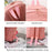 5Pcs / Set Canvas Backpack Handbag Drawstring Bag Pencil Case with Cartoon Bear Pendant - Pink - 3