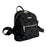 Lovely Flower Pattern Canvas Backpack Women Casual Small Dual Shoulder Bag - Black - 1