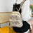 Lovely Flower Pattern Canvas Backpack Women Casual Small Dual Shoulder Bag - Black - 4