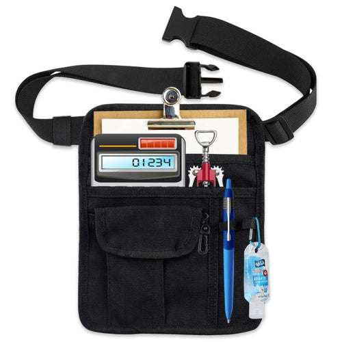 Canvas Restaurant Bar Waiter Order Waist Bag Adjustable Waistband Cash Bill Storage Bag - 1
