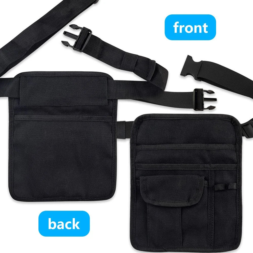Canvas Restaurant Bar Waiter Order Waist Bag Adjustable Waistband Cash Bill Storage Bag - 2