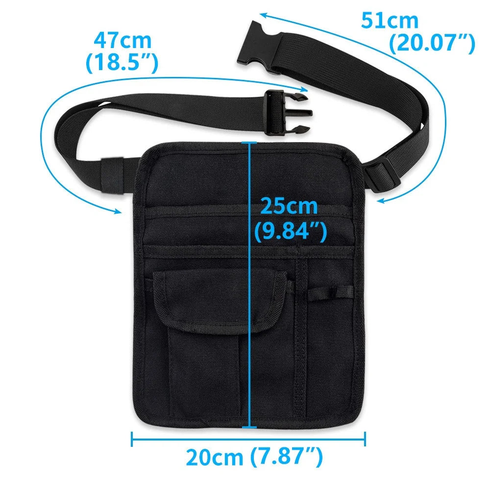 Canvas Restaurant Bar Waiter Order Waist Bag Adjustable Waistband Cash Bill Storage Bag - 6