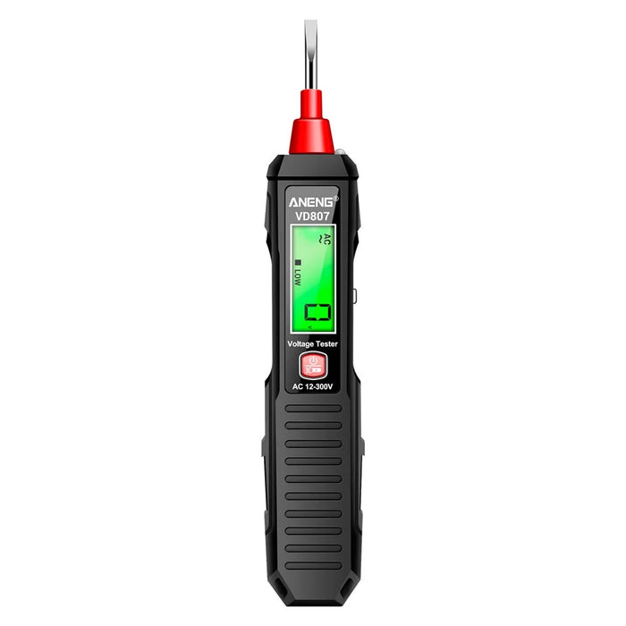 ANENG VD807 Multi-Function Voltage Display Test Pencil Zero / Fire Line Smart Recognizer LED Flashlight Wire Tester - Black - 1