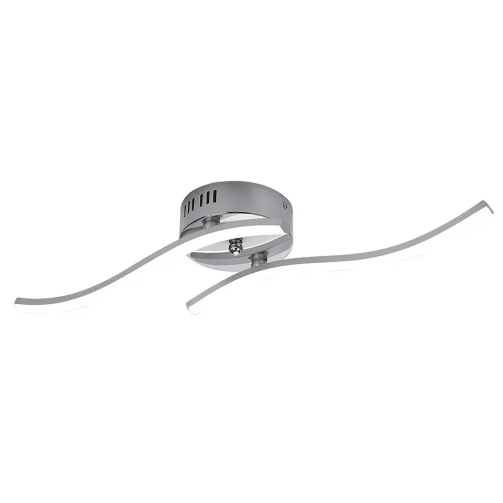 12W Modern LED Ceiling Lamp Wave Shape Ceiling Light for Bedroom Kitchen Living Room Decor - Pure White - 1