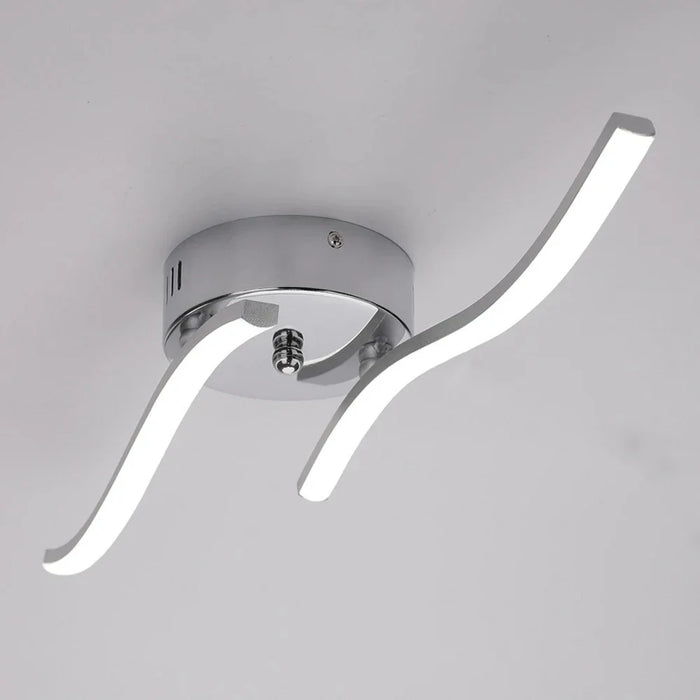 12W Modern LED Ceiling Lamp Wave Shape Ceiling Light for Bedroom Kitchen Living Room Decor - Pure White - 2