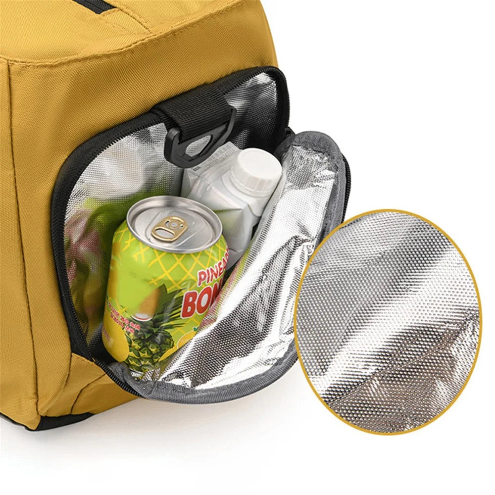 Large Capacity Oxford Cloth Sport Fitness Tote Crossbody Bag Travel Luggage Carrying Bag - Yellow - 6