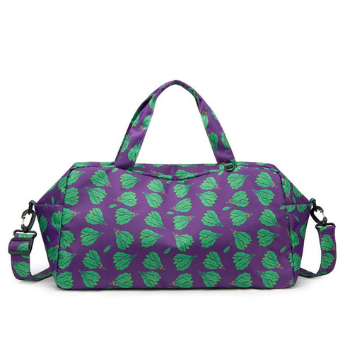 Dry Wet Separation Travel Bag Waterproof Oxford Cloth Portable Luggage Tote Carry Bag - Dark Purple - 1