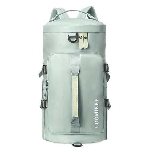 Travel Backpack Oxford Cloth Gym Bag Luggage with Shoes Compartment for Swimming Hiking - Green - 1
