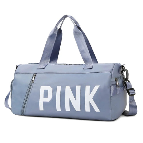 Waterproof Sports Fitness Yoga Tote Oxford Trendy Crossbody Bag Portable Travel Luggage Bag - Blue - 1
