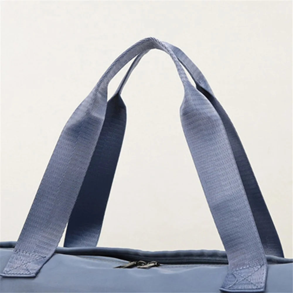 Waterproof Sports Fitness Yoga Tote Oxford Trendy Crossbody Bag Portable Travel Luggage Bag - Blue - 3
