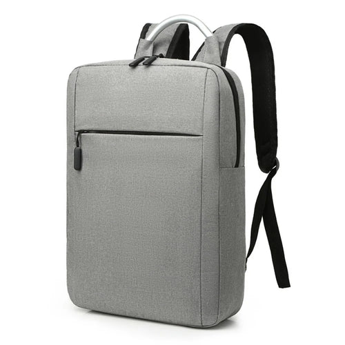 20L Business Casual Oxford Cloth Backpack Men Dual Shoulder Bag Laptop Carrying Bag - Light Grey - 1