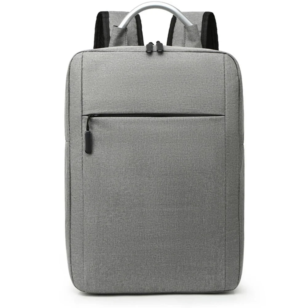 20L Business Casual Oxford Cloth Backpack Men Dual Shoulder Bag Laptop Carrying Bag - Light Grey - 2
