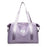 Oxford Cloth Duffle Bag Weekend Overnight Shoulder Bag Sports Gym Handbag - Light Purple - 1