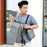 Backpack USB Charging Oxford Cloth Shoulders Bag with Small Pouch + Sling Bag - Grey - 2