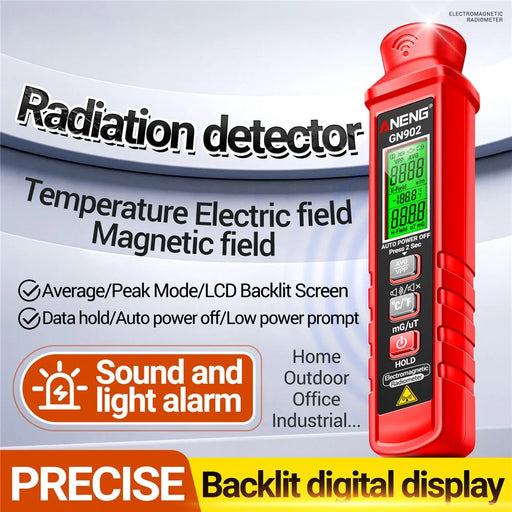 ANENG GN902 Radiation Detector LCD Backlit Digital Display Electromagnetic Radiation Measurer Tester - 2