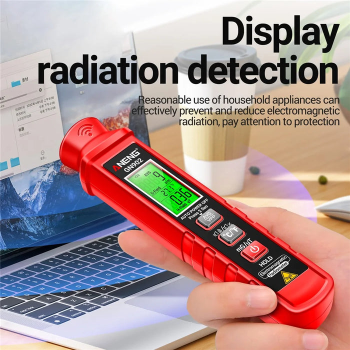 ANENG GN902 Radiation Detector LCD Backlit Digital Display Electromagnetic Radiation Measurer Tester - 5