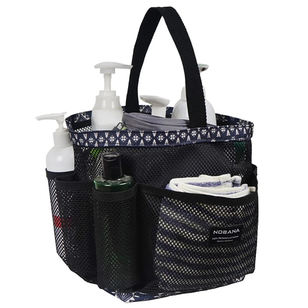 NOBANA Portable Mesh Basket Shower Caddy Tote Bag for Outdoor Shower Beach College Dorm Room - 3