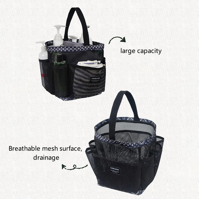 NOBANA Portable Mesh Basket Shower Caddy Tote Bag for Outdoor Shower Beach College Dorm Room - 5