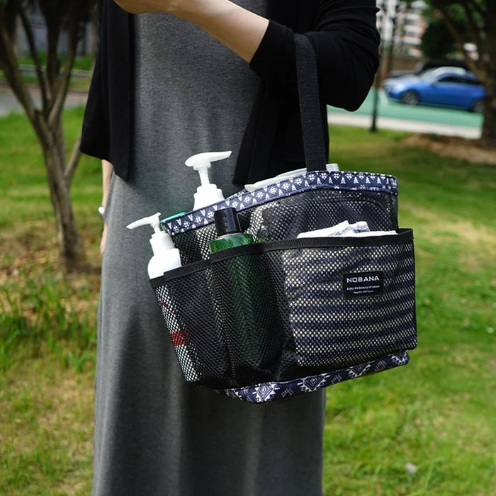 NOBANA Portable Mesh Basket Shower Caddy Tote Bag for Outdoor Shower Beach College Dorm Room - 6