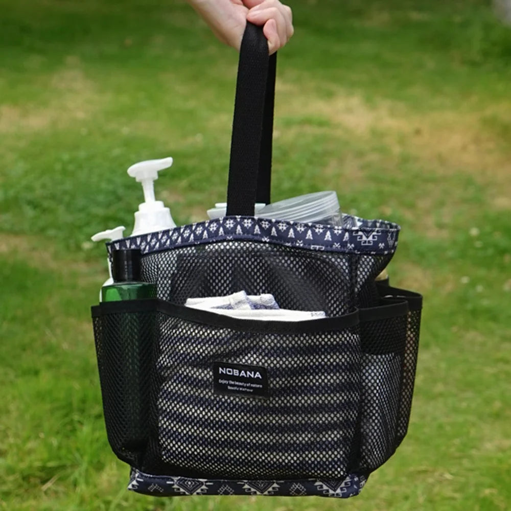 NOBANA Portable Mesh Basket Shower Caddy Tote Bag for Outdoor Shower Beach College Dorm Room - 7