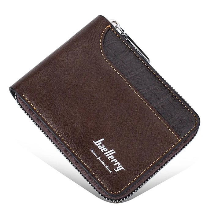BAELLERRY D5101 Retro PU Leather Men's Wallet RFID Blocking Card Slots Coin Cash Pouch Billfold - Coffee - 2