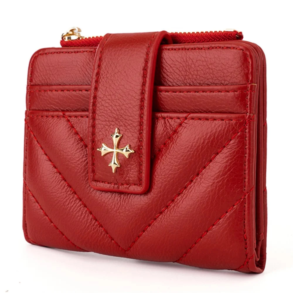 BAELLERRY N2402 Women's Wallet Zipper Design PU Leather Card Holder Pouch Coin Storage Bag - Red - 2