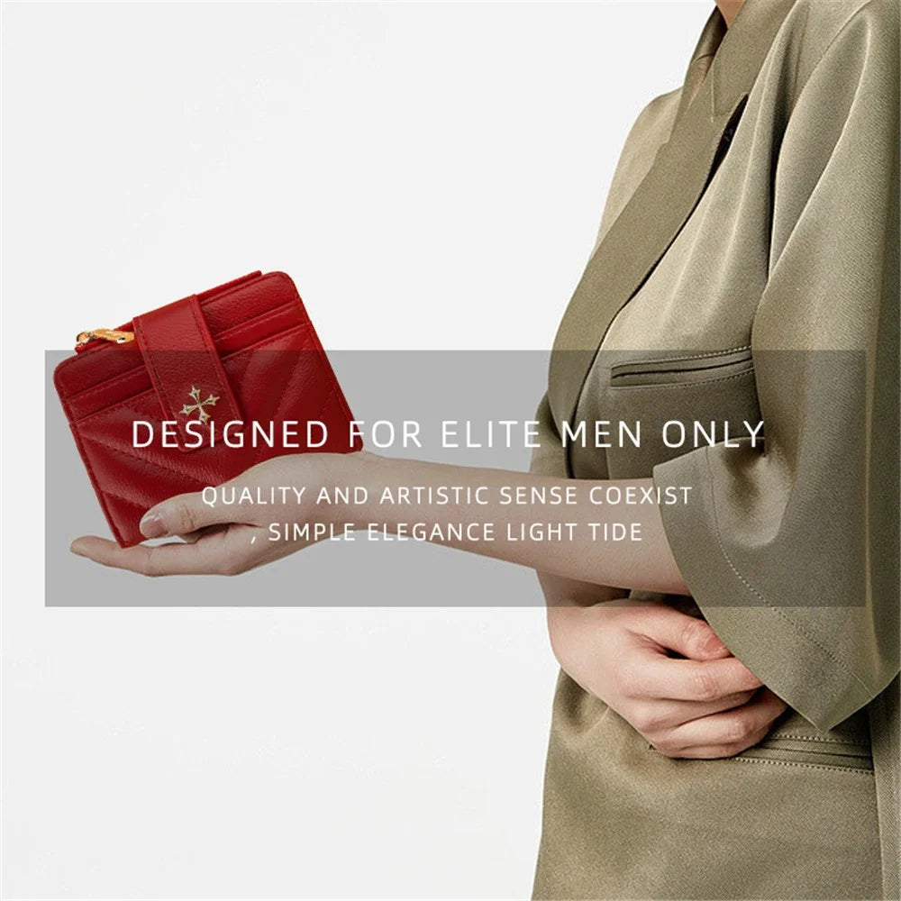 BAELLERRY N2402 Women's Wallet Zipper Design PU Leather Card Holder Pouch Coin Storage Bag - Red - 4