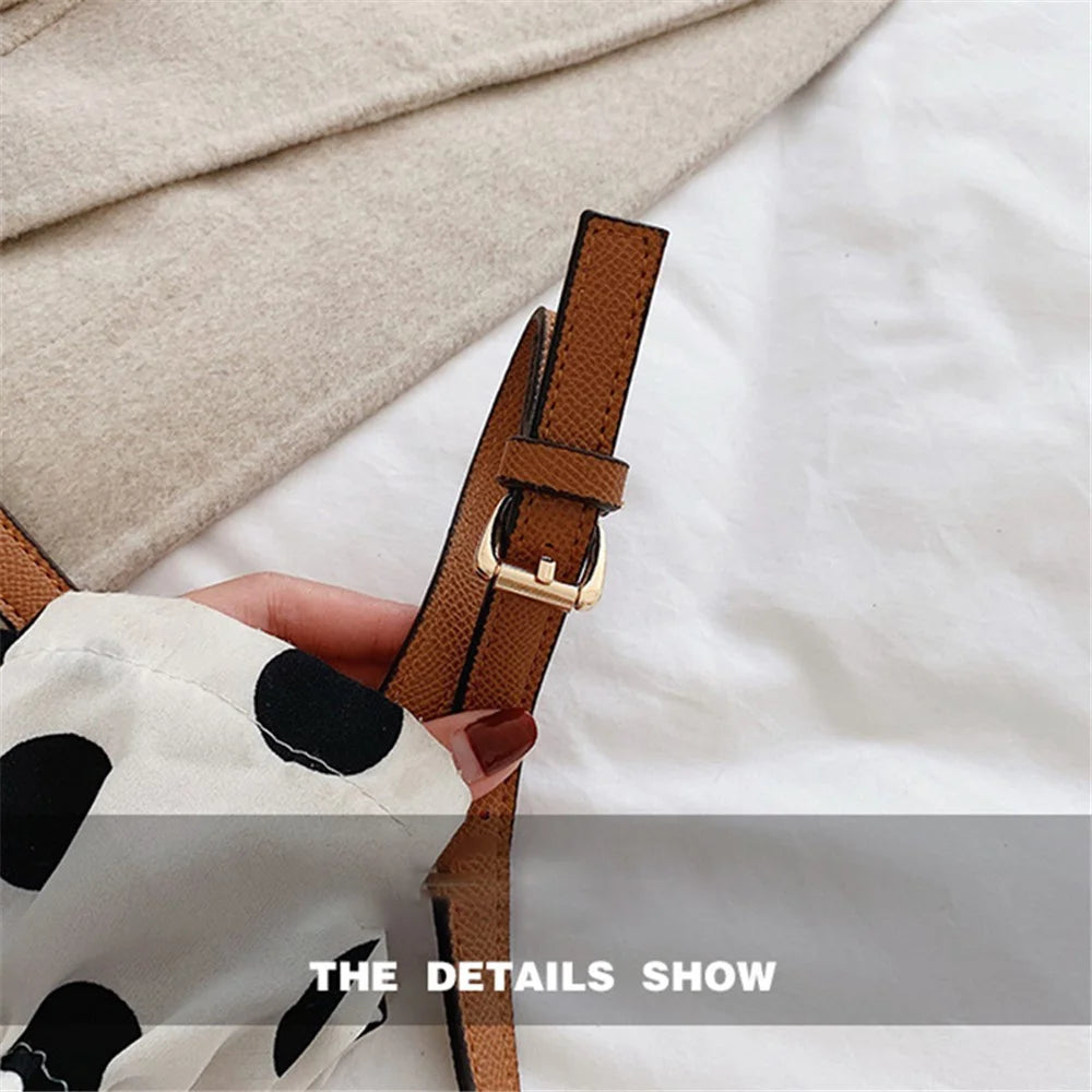 XC1058 PU Leather Small Crossbody Bag Women Square Tote Single Shoulder Bag - Brown - 2
