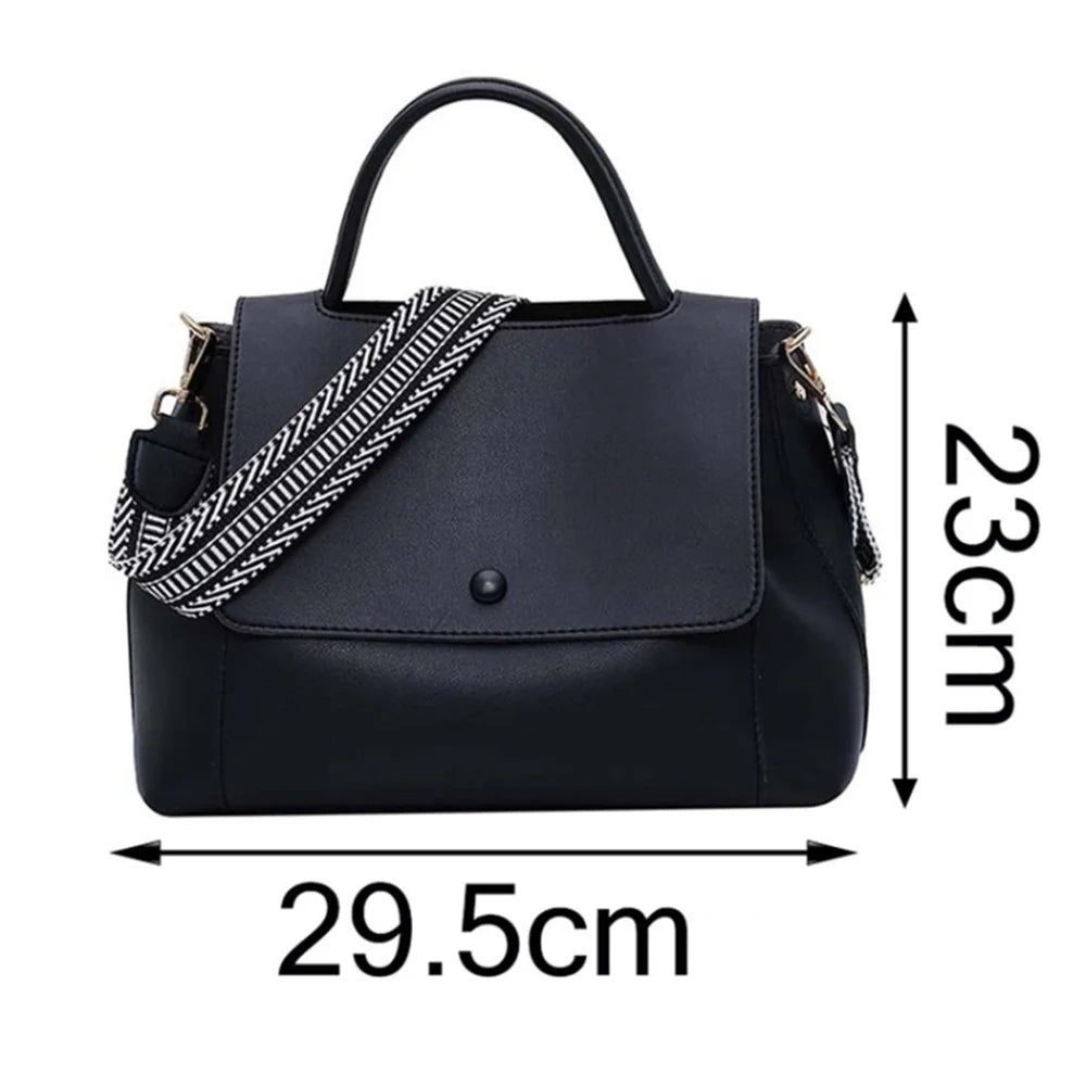 MM1926 Winter PU Leather Crossbody Bag Women's Satchel Shoulder Bag Large Handbag Tote Bag - Blue - 5