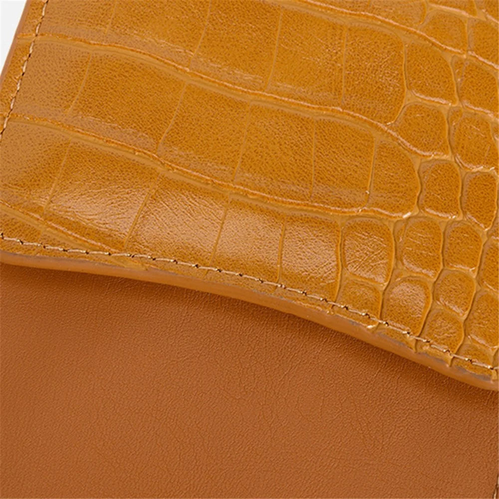 A3412 PU Leather Crossbody Shoulder Bag Women's Card Holder Storage Pouch Wallet Phone Bag - Brown - 5