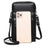 002 Double Layer PU Leather Men Zipper Wallet Cellphone Holder Small Crossbody Bag - Black - 4