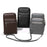 002 Double Layer PU Leather Men Zipper Wallet Cellphone Holder Small Crossbody Bag - Black - 6