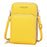 7133 Three-layer Zipper Wallet PU Leather Women Small Crossbody Cellphone Bag - Yellow - 1