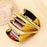 7133 Three-layer Zipper Wallet PU Leather Women Small Crossbody Cellphone Bag - Yellow - 3