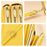 7133 Three-layer Zipper Wallet PU Leather Women Small Crossbody Cellphone Bag - Yellow - 4