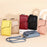 7119 Cell Phone Pouch Solid Color PU Leather Zipper Wallet Women Small Crossbody Shoulder Bag - Pink - 5