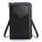 3421 PU Leather Weave Crossbody Bag for Women Cell Phone Mini Pouch Card Holder Wallet Shoulder Bag - Black - 1