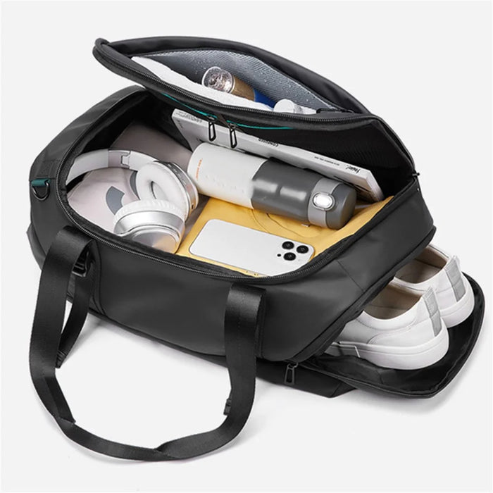 Multifunctional Waterproof Shoulder Bag 36-55L Large Capacity Fitness Gym Bag Travel Crossbody Handbag - 2