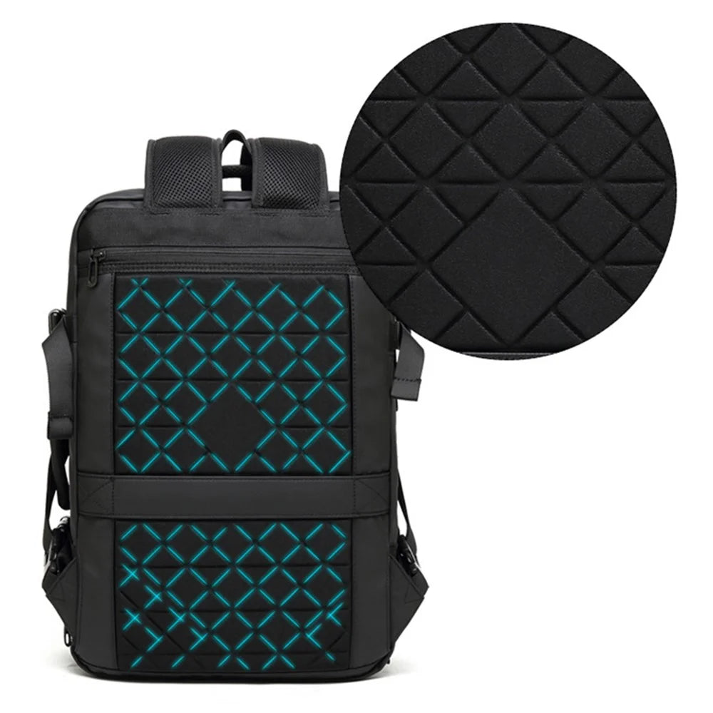 8828 Expandable Capacity Laptop Backpack Oxford Cloth Travel Shoulders Bag Multifunction Handbag - 5