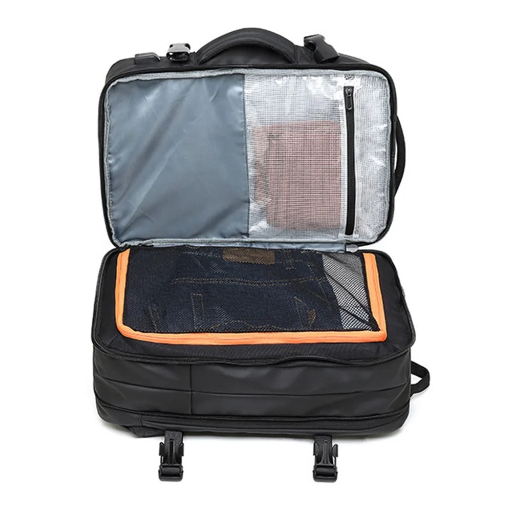 8828 Expandable Capacity Laptop Backpack Oxford Cloth Travel Shoulders Bag Multifunction Handbag - 6